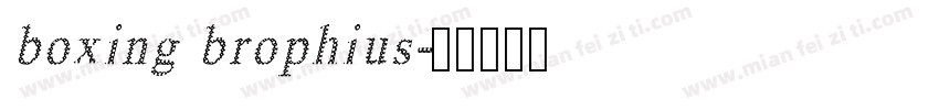 boxing brophius字体转换